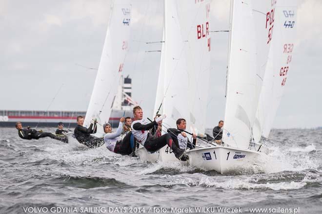 Kamil Cesarski and Beniamin Wasxkiewicz (POL-50) - 420 and 470 Junior European Championships 2014, Day 2 ©  Wilku – www.saillens.pl